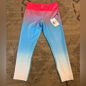 ZYIA Active Firecracker Light n Tight Hi-Rise 7/8 24” Leggings Size 8-10 NWT